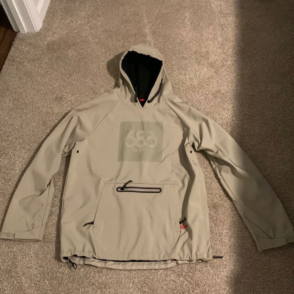 686 Waterproof Men’s Hoodie- Large, Putty